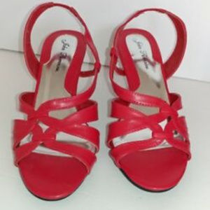 Red John Romaine heeled Sandals 8 11-14-22